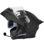 Letetexi Built In Bluetooth Motorcycle Helmet Automatic Intercom Flip-up Motorcycle Modular Helmet Anti-fog Dual Visor Casco para Motocicleta Bluetooth Bilt Helmet DOT ECE Approved