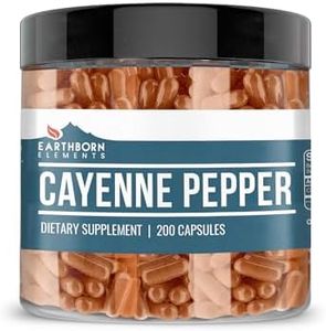 Earthborn Elements Cayenne Pepper 200 Capsules, Pure & Undiluted, No Additives