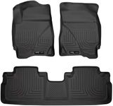 Husky Liners Weatherbeater Floor Mats | Fits 2009 - 2012 Ford Escape, 2009 - 2011 Mazda Tribute/Mercury Mariner | Front & 2nd Row, 3-pc Black - 98351