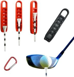 Golf Tee Elevator Golf Tee Height Adjuster, 20-70mm Precision, Portable 3D Printed Tee Setter for Accurate Placement and Game Performance (Black)