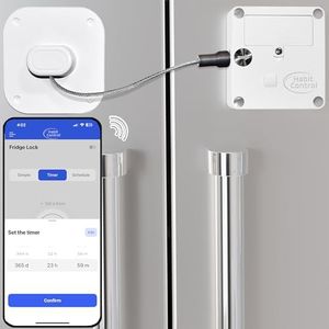 Habit Control Smart Lock - App-Controlled Access for Snacks, Food & Alcohol - 3-in-1 Modes: Timer, Schedule & Simple Lock to Build Focused, Healthy Habits - for Refrigerators, Cabinets & Drawers