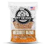 PIT BOSS 100% All-Natural Hardwood Mesquite Blend BBQ Grilling Pellets, 40 Pound Bag, Brown