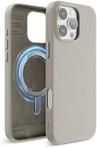 elago Magnetic Leather Case Compatible with iPhone 16 Pro Max Case, Compatible with All MagSafe Accessories, 6.9 inch - Built-in Magnets, Vegan Leather, Shockproof, Water-Resistant (Light Grey)