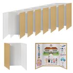 8 PCS Trifold Poster Board - 16 x 23in Small Tri Fold Display Board Hard & Thick White Presentation Cardboard for Science Fair, School Projects, Business Supply