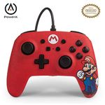 PowerA Enhanced Wired Controller for Nintendo Switch - Mario, Nintendo Switch Lite, Gamepad, game controller, officially licensed