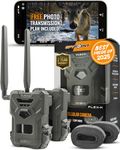 SPYPOINT Flex-M Twin Pack Cellular Trail Cameras | Best Value in Hunting Accessories | No WiFi Needed & GPS-Enabled | Night Vision | Dual-Sim LTE | IP65 Waterproof | 28MP Photos, 720p Videos + Sound