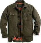 CQR Men's Flannel Lined Shirt Jacke