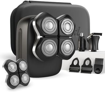Freebird Electric Head & Body Hair Shaver - Mens Cordless Waterproof Razor with Rotary Blades (FlexSeries Pro, Shaver Kit + Travel Case + Extra Blade)