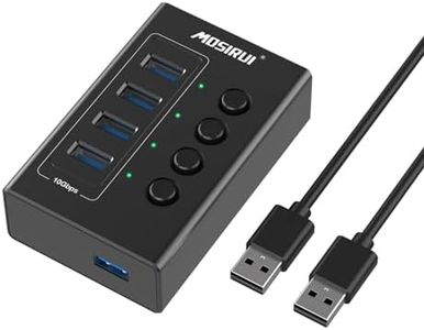 USB 3.2 HUB 10Gbps, 4 Puertos USB C 3.1/3.2 Gen 2 HUB Adaptador Multipuerto con 4× Puertos USB 3.2, Divisor Multi USB de Aluminio para Portátiles, PCs, MacBooks, Impresoras, Teclados, etc