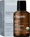 Cliganic USDA Organic Frankincense Essential Oil, 30ml - Boswellia Serrata, 100% Pure Natural Undiluted, for Aromatherapy | Non-GMO Verified