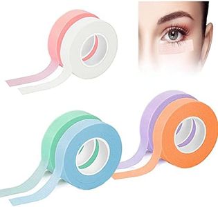 6 Rolls Eyelash Extension Tape Breathable Adhesive Lash Tape Non-Woven Fabric Lash Tape with Heart-Shaped Tape Dispenser Cutter, 0.5 Inch Wide, 10 Yards Long of Each