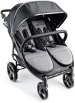 Gaggle by Foundations Roadster Duo Side by Side Double Stroller | Lightweight Compact Double Stroller for Toddlers | Easy to Fold & Maneuver | Amusement Park Approved | Black
