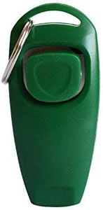 EZONEDEAL Dog Training Clicker Dog Trainer, 2 in 1 Whistle and Dog Clicker for Training Combo,Pet Behavioral Training Tools Help Guide Easy to Carry for Dogs Cats Birds Horses,Puppy (Green)