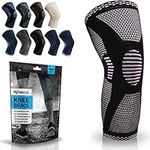 POWERLIX Knee Support for Women/Men, Knee Brace Compression Sleeve Support for Arthritis, Joint Pain, Ligament Injury, Meniscus Tear, ACL, MCL, Tendonitis, Running, Squats, Sports, Pink, Medium