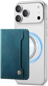 Vinich for MagSafe Wallet Magnetic RFID Blocking Card Holder Compatible with MagSafe Phones and Cases, Strong Magnet Minimalist Phone Wallet for iPhone 17/16/15/14/13/12/Pro/Max/Plus, Vintage Green