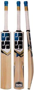 SS Kashmir Willow Leather Ball Cricket Bat, Exclusive Cricket Bat for Adult Full Size with Full Protection Cover (Yuvi 20/20)