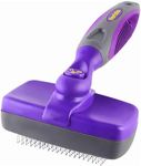 Hertzko Self Cleaning Slicker Brush with Plastic Tips for Sensitive Dogs and Cats