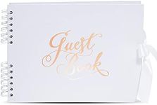 KIJETA Polaroid Guest Book for Wedding, Baby Shower, Birthday, Bridal Shower, Graduation Party, Anniversary - 11.5” x 8.5”, 80 Blank Pages Guestbook