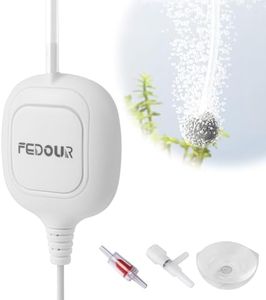 FEDOUR Mini Whisper Aquarium Air Pump, Nano Ultra Quiet Fish Tank Aerator, Fish Tank Bubbler Pump for Up to 35Litres Betta Tank, Fish Bowl