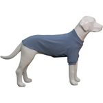 Lovelonglong Ribbed Dog T-shirt Cotton Knitted Dog Sweaters for All Season Pet T-shirts for Large Medium Small Dogs Grayish blue 2XL