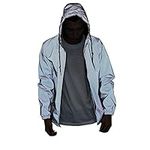 LZLRUN Women Reflective Jacket Casual Windbreaker Night Sporting Coat Hooded (L)