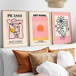 W.O.W.A - Artistic Impressions Prints Wall Art by Andy Warhol, Keith Haring and Picasso(11"x14", UNFRAMED)