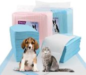 VAKA 105-Piece Pet Training Pads, Value Pack, Disposable Leak-Proof Dog Pee Pads, Fast Drying Pee Mats for Dogs, Cats, Rabbits Pets, 60x60cm Blue