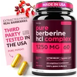 Berberine Supplement 1000mg Potent Botanical Capsules for Weight Management with Bitter Melon and Banaba Leaf - HCl from Barberry Extract- 30 Servings