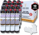 Vega Bond SF001 12-Packs, Premium Single Component, Self Expanding, Purplecoat Closed Cell Insulation Spray Foam, 29 oz w/ 5.66 R-Value, Acoustic Spray (240 Board Feet Coverage)