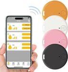 Mini Key Finder, Bluetooth Smart Tag, Easily Track your Bag/Luggage/Wallets/Children/Pets, Miss Alert Anti-Lost Tracker Devices Compatible with Android and iOS, 4 Pack