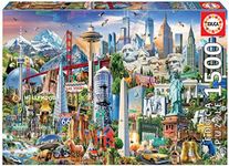 Educa EDU17670 Symbols of North America Puzzle, 1500 Pieces