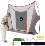 FRANKTECH Golf Hitting Net Heavy Duty Golf Practice Net for Backyard Driving Golf Net with High Impact Chipping Hitting Target Golf Driving Practice Net Include Carry Bag Golf Balls for Indoor Outdoor