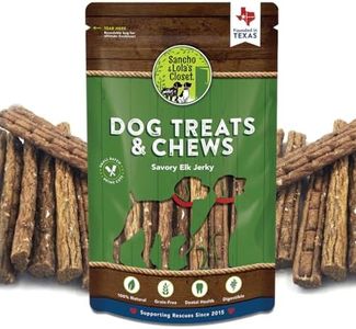 Savory Soft Elk Jerky Treats for Dogs with Allergies Limited Ingredients 12-Count, Gluten-Free by Sancho & Lola's