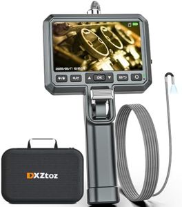 DXZtoz 3.9mm Two-Way Articulating Borescope with Light, 220°Articulation, 5 inch IPS HD Industrial Endoscope Inspection Camera for Engine Mechine Robot Repair