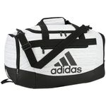 adidas Defender 4 Small Duffel Bag, Two Tone White/Black, 11.75"x20.5"x11", Defender 4 Small Duffel Bag