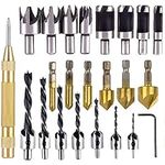 23-Pcs Woodworking Chamfer Drilling