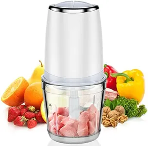 Electric Food Chopper with 2.5 Cup Glass Bowl, Mini Food Processor for Vegetables Meat Fruits Nuts Puree - 2 Speed Kitchen Food Processor With Sharp Blades, 300W