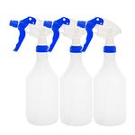 Clay Roberts Water Spray Bottles, Mist and Jet Settings, Pack of 3, Blue, 750ml, Measuring Gauge, Blue Spray Bottles, Cleaning, Gardening, Spray Bottles, Water Spray, Spray Bottles for Cleaning