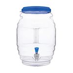 CHAMPS 3 Gallon Jug with Lid and Spout - Aguas Frescas Vitrolero Plastic Water Container - 3 Gallon Drink Dispenser - Large Beverage Dispenser Ideal for Agua fresca and Juice - Drink Jar Containers