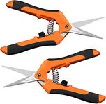 2 Pack Professional Pruning Shears, Trimming Scissors - Straight Tip, Gardening Hand Pruner Pruning Shear Stainless Steel Blades with Locking Comfort Grip Handles