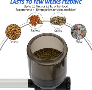Hygger Automatic Fish Feeder – Large 5.5L Programmable Pond Feeder with LCD