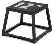 Yes4All Metal Plyo Box, Steel Plyo Box - Sturdy, Anti-Slip, and Perfect for Home Gym Workouts - Choose from 12 or 18 Inches (12 inches)