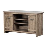 South Shore Exhibit Corner TV Stand, for TVs up to 42'', Weathered Oak