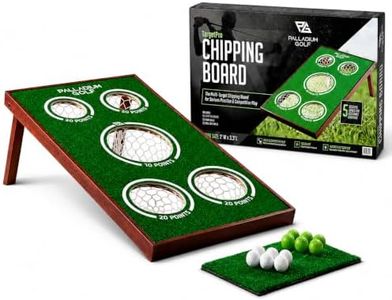Palladium Golf Chipping Game Board - Solid Wood Golf Game Cornhole Set