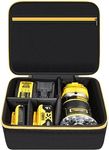 Tool Case Compatible with DEWALT 20V Max XR (DCW600B)/ for Makita XTR01Z 18V LXT Lithium-Ion Cordless Router, Sailcloth Storage Carrying Holder for Dewalt Batteries, Charger, Router Bits (Bag Only)