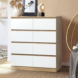 Oikiture Chest of Drawers with 8 Drawers Bedroom Dresser