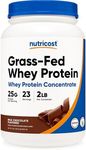 Nutricost Grass-Fed Whey Protein Concentrate (Chocolate) 2LBS - Undenatured, Non-GMO, Gluten Free, Natural Flavors