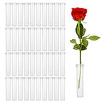 APACALI 200 Pack Floral Water Tubes/Vials for Flower Arrangements, Rose Flower Water Tubes Aqua Picks, Clear Plastic Rose Water Tubes with Picks, Floral Water Tubes Stems Picks (2.8" x 0.7")