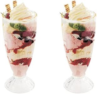 Royal Cuisine Set of 2 Dessert Cups 360ml Knickerbocker Glory Dessert Sundae Glasses Long Cocktail Glasses Dessert Bowls Fountain Glasses Milkshake Soda Glassware