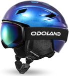 Odoland Ski Helmet and Goggles Set, Snowboard Helmet Glasses for Men, Women & Youth - Shockproof/Windproof Gear for Skiing, Snowboarding, Snowmobile Starry Blue,M